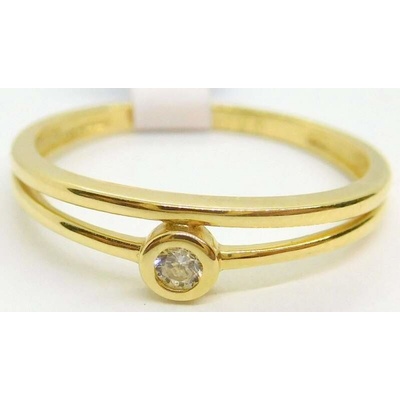 Klenoty Budín Zásnubní dámský zlatý prsten se zirkonem HK1209