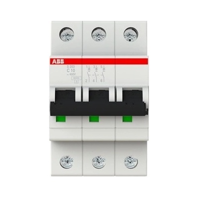 ABB S203 3-pól. 10A C 6kA