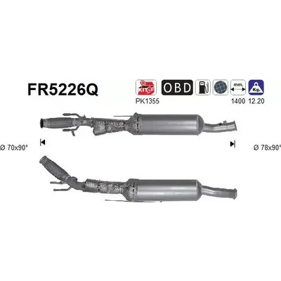 AS Filtr pevných částic ASA FR5226Q