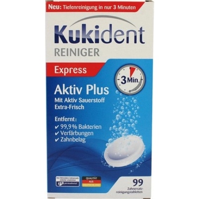 Kukident čistící tablety pro hloubkové čištění Aktive Plus 99 ks