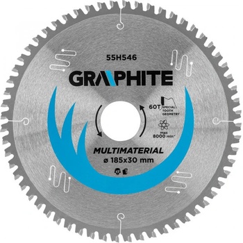 Graphite kotouč pilový 185 x 30 mm-60z vidiový 55H546