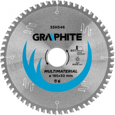 Graphite kotouč pilový 185 x 30 mm-60z vidiový 55H546