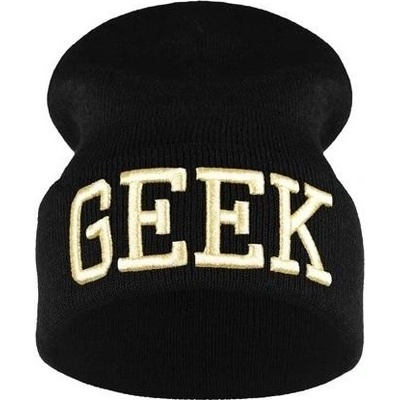 Blingstar zimní čepice Beanie Geek black gold 3D