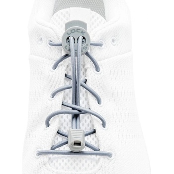 LOCK LACES Шнурове за обувки, сиви плътни (LL5021)