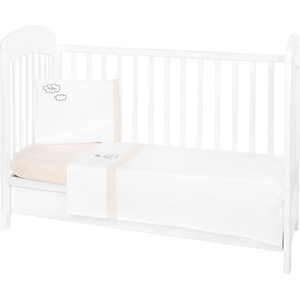 KikkaBoo Спален комплект с бродерия Kikkaboo - Dreamy Flight, EU Style, 70 х 140 сm, 3 части (41101030130)