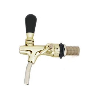 Lindr Výčepní kohout zlatý 55mm, dlouhá špička