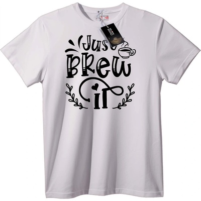 NOONEBRAND Тениска Just Brew In - 7XL, Black