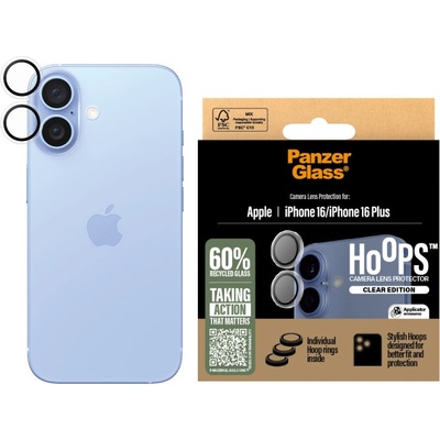 Panzer Стъклен протектор за камера PanzerGlass - Hoops Transparent, iPhone 16/16 Plus (5715685003028)
