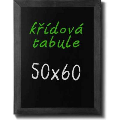 A-Z Reklama CZ CHBBL50x60 Woodboard nástěnná dřevěná křídová tabule černě lakovaná 50 x 60 cm