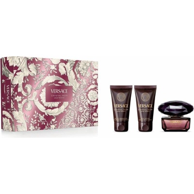 Versace Crystal Noir Versace Crystal Noir EDP 50 ml + sprchový a koupelový gel 50 ml + parfémované tělové mléko 50 ml