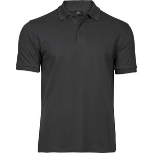 TEE JAYS tj1405 / Мъжка еластична поло тениска от плътен памук - тъмносива m (18140567002)
