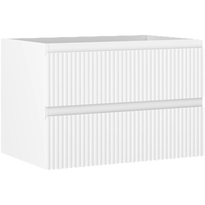 Mexen Rivel шкаф за баня под умивалник 70 см, 2 чекмеджета, с оребрение, бял мат - 91A20-07047-2-BFF01 (91A20-07047-2-BFF01)