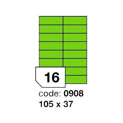 Rayfilm 105x37 mm 300 archů, fluo zelená, R0130.0908D