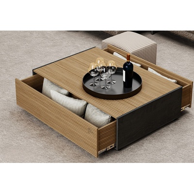 ИРИМ Холна маса с две чекмеджета СИТИ 6281 дъб герано / дъб гардън