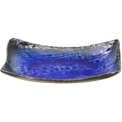 Servírovací talíř COBALT BLUE 26 x 16 cm, modrá, keramika, MIJ