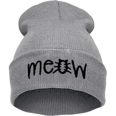 Blingstar čepice beanie Meow šedá