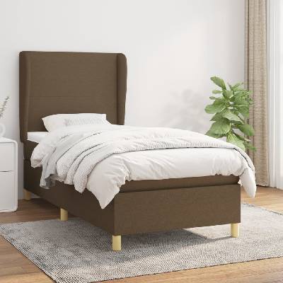 Petrashop 3128320 boxspring postel s matrací tmavě hnědá textil