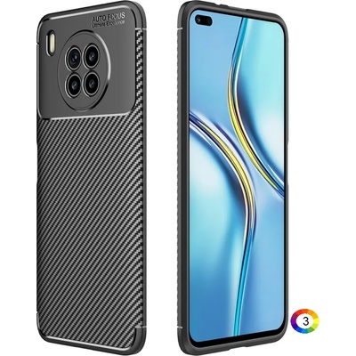 Huawei nova 8i / Honor 50 Lite Удароустойчив Carbon Fiber Калъф и Протектор