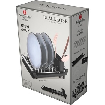 Berlinger Haus BH-8892 Регулируема сушилня за съдове от колекцията Black Rose - черно и розово злато (BH/8892)