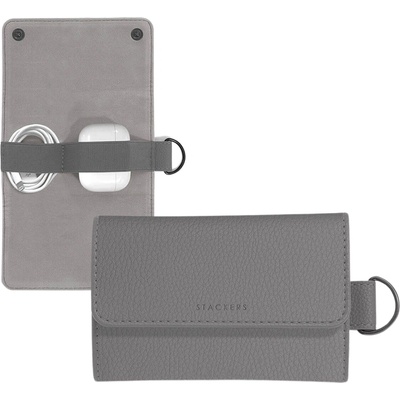 Stackers Калъф за зарядни и слушалки Stackers Compact Pebble тъмносив (75957)