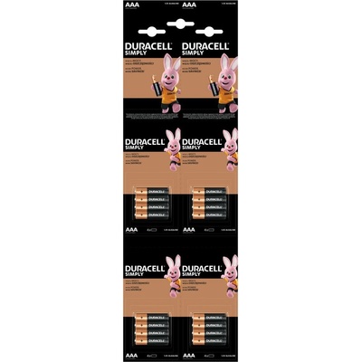 Duracell Батерии алкални Duracell LR03/MN2400(DLAAALR03), ААA, 1.5 V, 16(4x4) бр. в опаковка (DLAAALR03)
