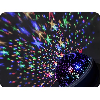 Solight LED vianočná projekčná guľa multicolor 9 režimov otáčanie USB 4x AAA