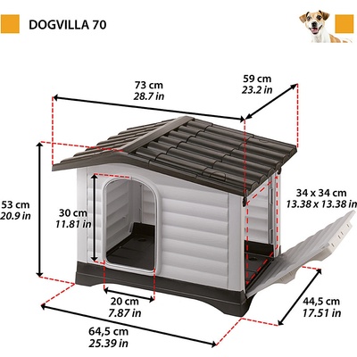 Ferplast Dogvilla 70 plastová búda 73 x 59 x 53 cm