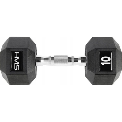 HMS Gumová činka šestihranná HEX PRO 10 kg