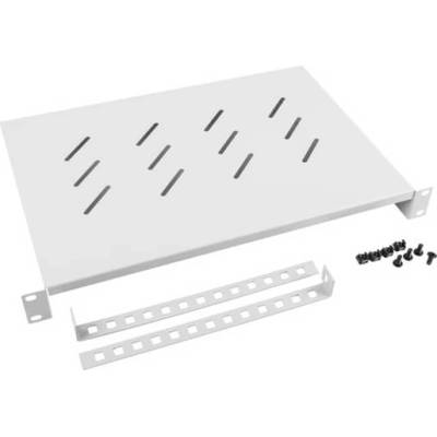 Lanberg 19" fixed shelf 1U / 483x300mm, max load capacity up to 25kg, grey (AK-1004-S)