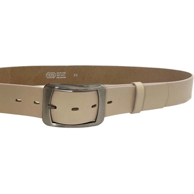 Penny Belts kožený opasek 16244 krémový