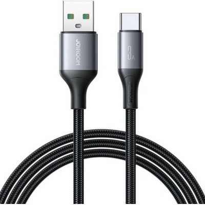 Joyroom S-A28 opletený nabíjací a dátový USB-A na USB-C 1m černý