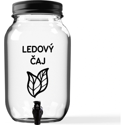 Úklid pro klid Sklenice s kohoutkem na ledový čaj písmo tiskací 3,5 l