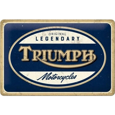 Plechová ceduľa Triumph - Legendary Motorcycles, 30 x 20 cm