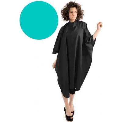 Labor Pro Kadeřnický plášť PRINCE na stříhání dlouhý na cvočky 140x120cm Akvamarínová