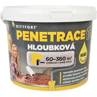 KITTFORT NANO Hĺbková penetrácia, 3 kg PENETRACE HLOUBKOVÁ NANO 3 KG - KRÉ