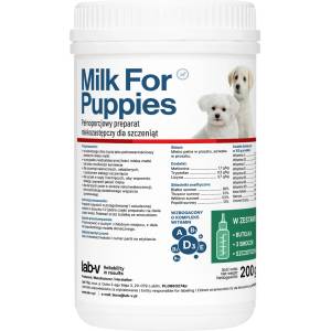 Lab-v Milk For Puppies - мляко за кученца 200 г - Комплект с бутилка и биберони