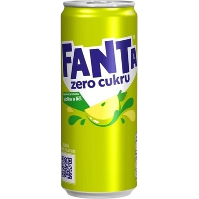 Fanta Zero jablko liči plech 330 ml