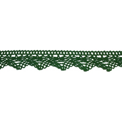 Bavlněná paličkovaná krajka 2024/32mm zelená/5m