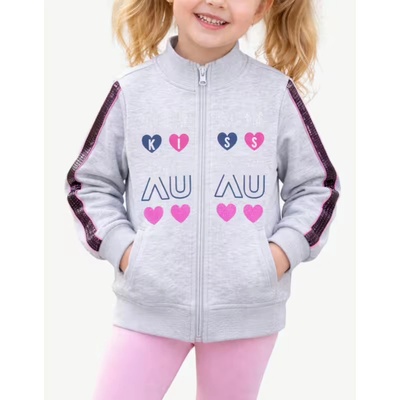 Chicco Girls Full-Zip Track Top Light Grey/Pink