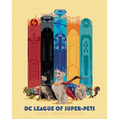 ZUTY Malování podle čísel SUPERMAZLÍČCI SUPER POWERED PACK DC LIGA SUPERMAZLÍČKŮ