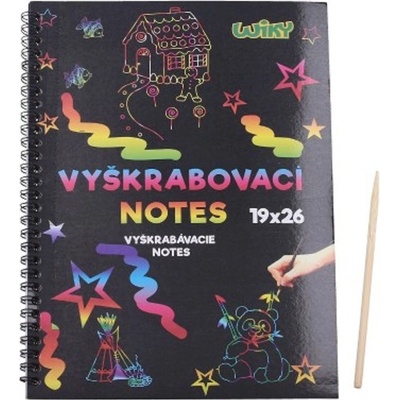 Wiky Vyškrabovací notes duhový 10 listů v sáčku 28x21cm