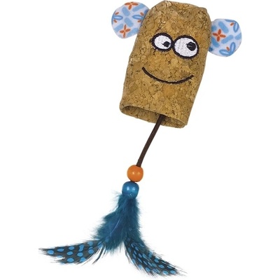 Nobby hračka pre mačky korkový náprstník s perím 16 cm