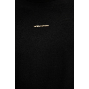 Karl Lagerfeld Памучна тениска Karl Lagerfeld в черно с принт 554235.755051 (554235.755051)