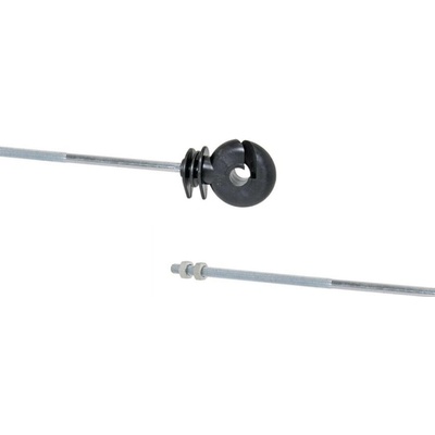 VNT electronics s.r.o. Kruhový izolátor s podpěrou pro předsazené elektrické ohrady, délka 20 cm, závit M6 - 10 ks