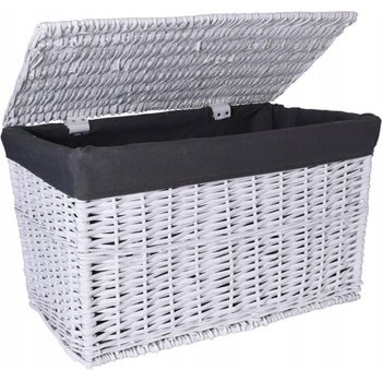 TZB Proutěný 105 L bílý/šedá látka