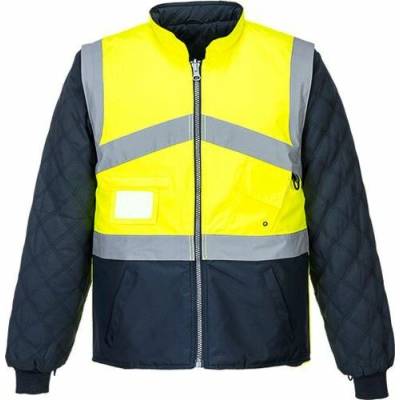 Portwest Weave reflexní bunda Hi-Vis žlutá/modrá
