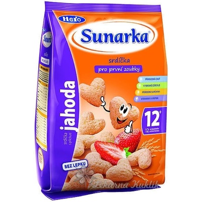 SUNÁREK Dětský snack jahodová srdíčka 50 g – Zbozi.Blesk.cz