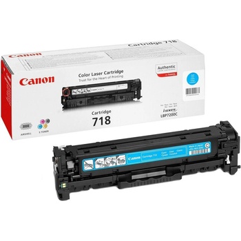 Canon Оригинална тонер касета Canon CRG 718, 2900 страници/5%, Cyan (3020100636)