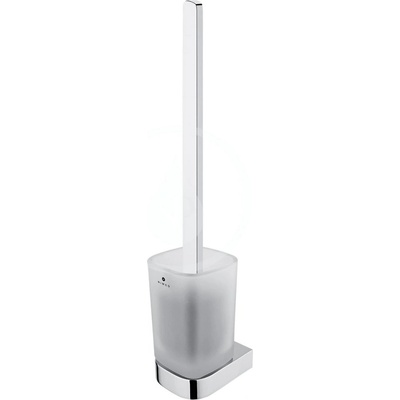 Nimco Nikau WC kefa nástenná s držiakom matné sklo chróm NK 30094CN-HR-26