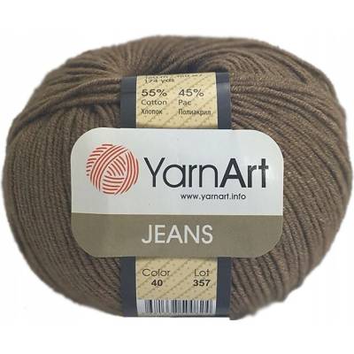 Priadza YarnArt Jeans 40 hnedá
